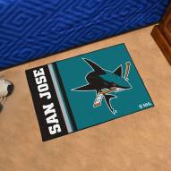 San Jose Sharks Uniform Inspired Starter Rug