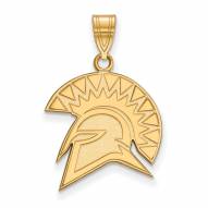 San Jose State Spartans NCAA Sterling Silver Gold Plated Large Pendant