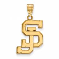 San Jose State Spartans Sterling Silver Gold Plated Large Pendant