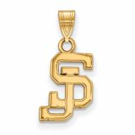 San Jose State Spartans Sterling Silver Gold Plated Small Pendant