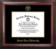 Santa Clara Broncos Gold Embossed Diploma Frame