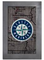 Seattle Mariners 11" x 19" City Map Framed Sign