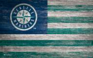 Seattle Mariners 11" x 19" Distressed Flag Sign
