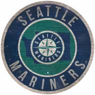 Seattle Mariners 12" Circle with State Sign