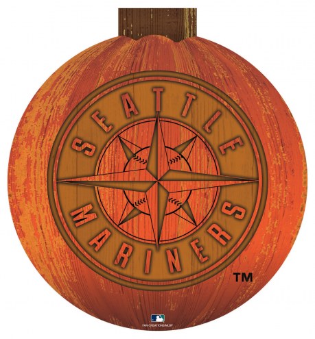Seattle Mariners 12&quot; Halloween Pumpkin Sign