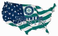 Seattle Mariners 15" USA Flag Cutout Sign