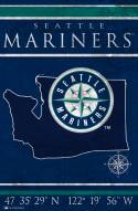 Seattle Mariners 17" x 26" Coordinates Sign