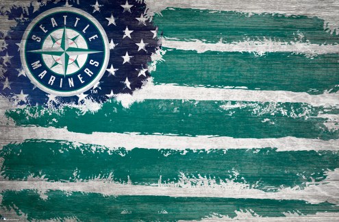 Seattle Mariners 17&quot; x 26&quot; Flag Sign