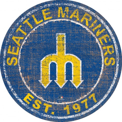 Seattle Mariners 24&quot; Heritage Logo Round Sign