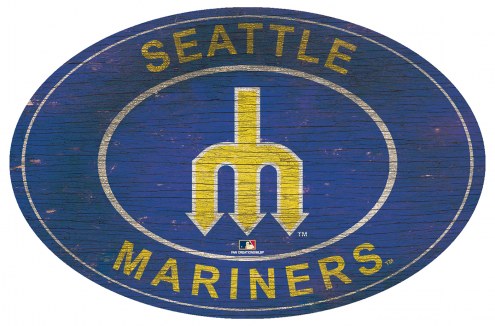 Seattle Mariners 46&quot; Heritage Logo Oval Sign
