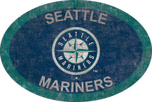Seattle Mariners 46&quot; Team Color Oval Sign