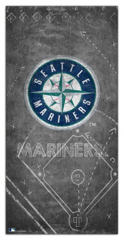 Seattle Mariners 6&quot; x 12&quot; Chalk Playbook Sign