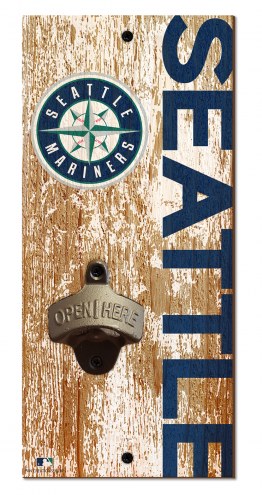 Seattle Mariners 6&quot; x 12&quot; Distressed Bottle Opener