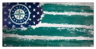 Seattle Mariners 6" x 12" Flag Sign