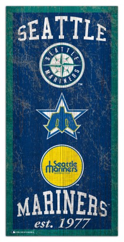 Seattle Mariners 6&quot; x 12&quot; Heritage Sign