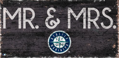 Seattle Mariners 6&quot; x 12&quot; Mr. & Mrs. Sign