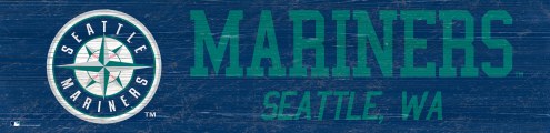 Seattle Mariners 6&quot; x 24&quot; Team Name Sign
