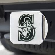Seattle Mariners Chrome Metal Hitch Cover