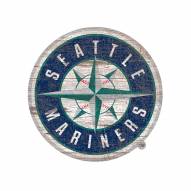 Seattle Mariners Distressed Logo Cutout Sign