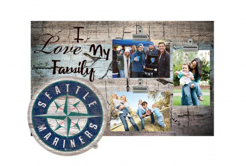 Seattle Mariners I Love My Family Clip Frame