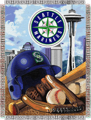 Seattle Mariners MLB Woven Tapestry Throw Blanket