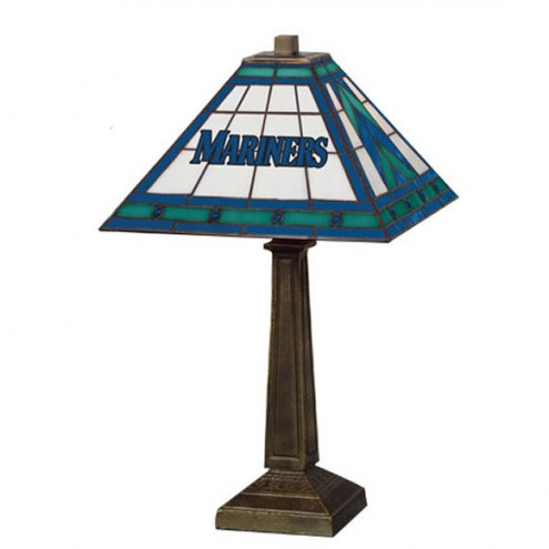 Seattle Mariners Stained Glass Mission Table Lamp