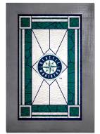Seattle Mariners Stained Glass with Frame