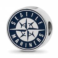 Seattle Mariners Sterling Silver Enameled Bead