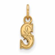 Seattle Mariners Sterling Silver Gold Plated Extra Small Pendant