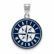 Seattle Mariners Sterling Silver Large Pendant