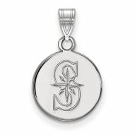 Seattle Mariners Sterling Silver Small Disc Pendant