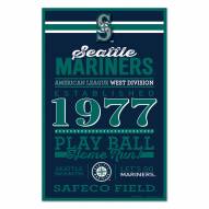 Seattle Mariners Established Wood Sign