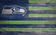 Seattle Seahawks 11" x 19" Distressed Flag Sign