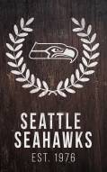 Seattle Seahawks 11" x 19" Laurel Wreath Sign