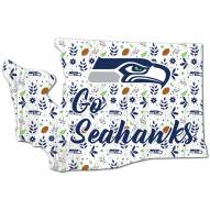 Seattle Seahawks 12" Floral State Sign