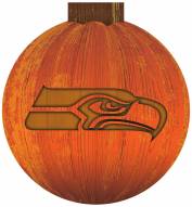 Seattle Seahawks 12" Halloween Pumpkin Sign