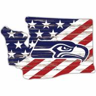 Seattle Seahawks 12" USA State Cutout Sign