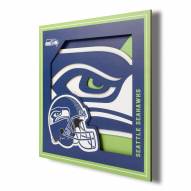 Seattle Seahawks 12" x 12" 3D Logo Series Wall Art