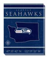 Seattle Seahawks 16" x 20" Coordinates Canvas Print