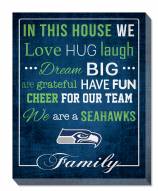 Seattle Seahawks 16" x 20" In This House Canvas Print