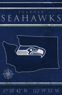 Seattle Seahawks 17" x 26" Coordinates Sign