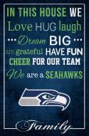 Seattle Seahawks 17" x 26" In This House Sign