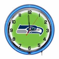 Seattle Seahawks 18" Neon Clock