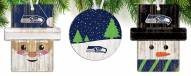 Seattle Seahawks 3-Pack Christmas Ornament Set