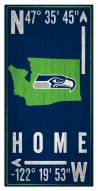 Seattle Seahawks 6" x 12" Coordinates Sign