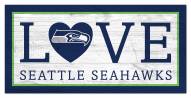 Seattle Seahawks 6" x 12" Love Sign