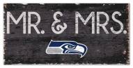 Seattle Seahawks 6" x 12" Mr. & Mrs. Sign