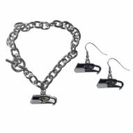 Seattle Seahawks Chain Bracelet & Dangle Earring Set