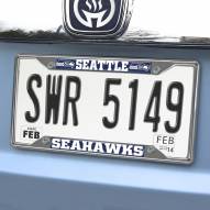 Seattle Seahawks Chrome Metal License Plate Frame