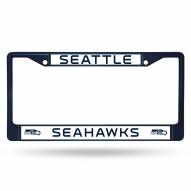 Seattle Seahawks Color Metal License Plate Frame